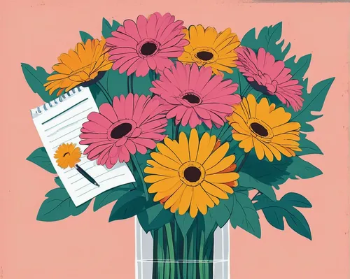 flowers png,scrapbook flowers,flowers in envelope,floral greeting card,flower painting,gerbera daisies,flower illustrative,gerbera,flower illustration,retro flowers,flower drawing,sunflower paper,cartoon flowers,sunflowers in vase,flowers in basket,minimalist flowers,cut flowers,paper flower background,floral composition,sunflower coloring,Illustration,Japanese style,Japanese Style 06