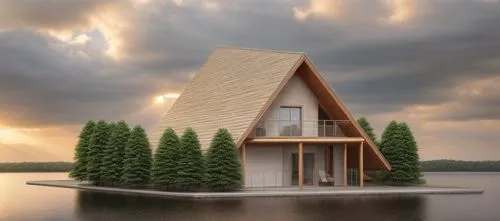 house with lake,house by the water,inverted cottage,wooden church,boat house,floating huts,timber house,wooden house,cube stilt houses,island church,wooden sauna,boathouse,forest chapel,3d rendering,small cabin,eco-construction,stilt house,house in the forest,summer cottage,log home,Common,Common,Natural