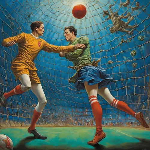 Describe a humorous incident where Rin from Blue Lock gets entangled in a hilarious misunderstanding with a rival player during a crucial match.,soccer world cup 1954,traditional sport,soccer kick,chi