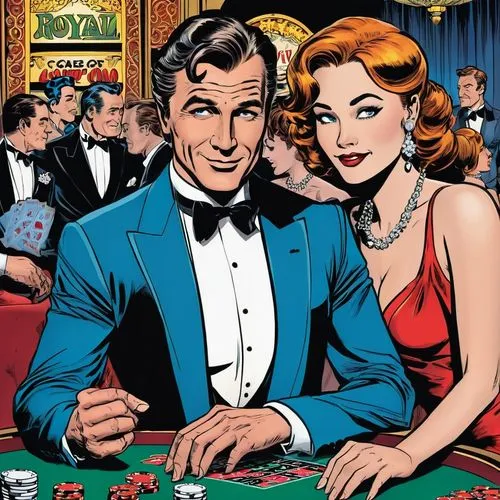 croupier,poker,croupiers,retro 1950's clip art,gamblers,table cards,cardroom,chaykin,daters,dating,date,online date,as a couple,clue,palmiotti,bond,macnee,moneypenny,caniff,playing cards,Illustration,American Style,American Style 13