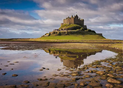 mont saint michel,mont st michel,bamburgh,northumberland,castles,normandy,water castle,summit castle,northern ireland,castle bran,castel,scotland,ruined castle,gold castle,united kingdom,camelot,castle,tantallon castle,ghost castle,ireland,Illustration,Children,Children 04