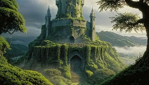 fairy chimney,fairy tale castle,fairytale castle,fantasy picture,fantasy landscape,elven forest,castle of the corvin,aaa,patrol,rapunzel,green forest,ruined castle,defense,the ruins of the,fairy house,celtic tree,fantasy world,portal,witch's house,knight's castle
