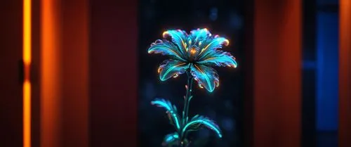 пусто,a picture of a flower with light on it,plasma lamp,lava lamp,water flower,glass vase,colorful glass,abstract flowers