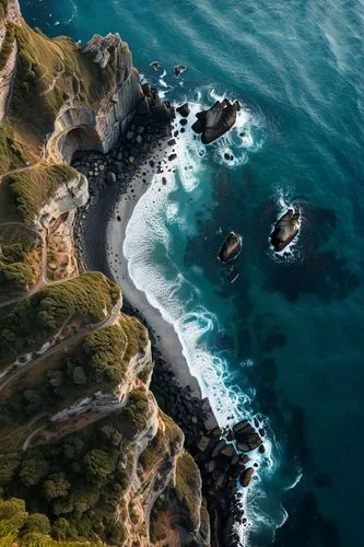 very steep cliffs, with stunning sea views. anxiety, fear, misfortune, teardrops.
8k realistic photos, professional photography quality,,a couple of boats parked on the beach next to the ocean,pacific