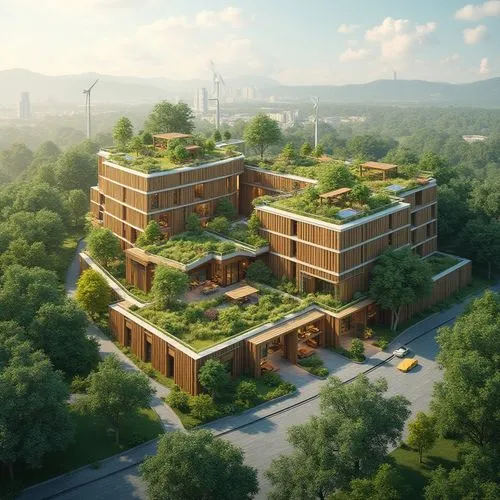 ecovillages,cohousing,ecotopia,greentech,europan,plattenbau,bioregional,green living,urban design,envirocare,3d rendering,microhabitats,roof garden,residential tower,architektur,ecovillage,apartment building,cubic house,ecological sustainable development,appartment building,Photography,General,Realistic