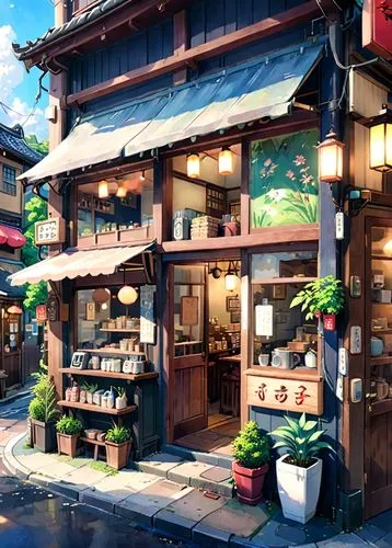 watercolor tea shop,watercolor shops,izakaya,teahouse,bakery,flower shop,teahouses,apothecary,soap shop,komeda,watercolor cafe,greenmarket,teashop,coffeeshop,onsen,kumashiro,coffee shop,merchant,nogaideli,ryokans,Anime,Anime,Traditional