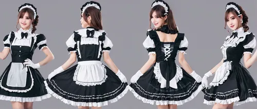 maid,folk costume,overskirt,doll dress,crinoline,dress doll,black and white pieces,kantai collection sailor,dress walk black,white and black color,gothic dress,anime japanese clothing,folk costumes,black and white pattern,gothic fashion,tea party collection,hoopskirt,country dress,bridal clothing,fashion dolls,Conceptual Art,Fantasy,Fantasy 02