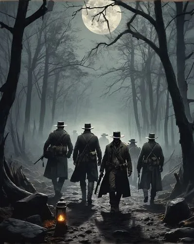 tannenberg,highwaymen,baskervilles,game illustration,ludendorff,frontiersmen,trenchcoats,soldaten,einsatzgruppe,nightwatch,tirailleurs,chancellorsville,guards of the canyon,patrols,night watch,huntsmen,freikorps,einsatzkommando,regiment,pallbearers,Art,Artistic Painting,Artistic Painting 45