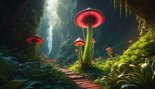 hoodia,amazonica,biopiracy,alien world,mushroom landscape,tunnel of plants,Photography,General,Fantasy