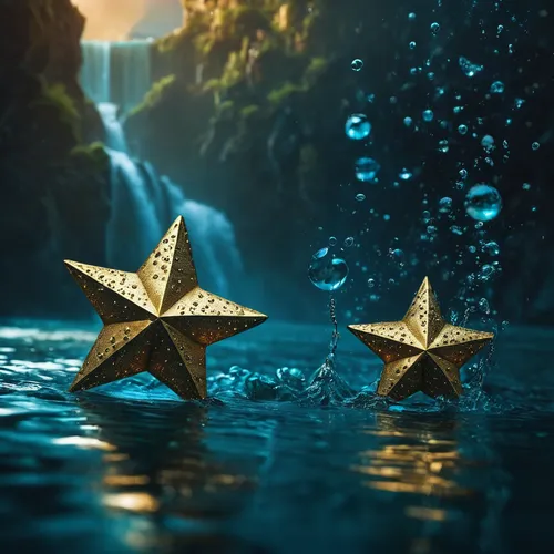 dos estrellas de siete puntas de agua,rating star,star bunting,nautical star,star scatter,baby stars,the stars,three stars,award background,starfishes,blue star,star of the cape,star,artists of stars,