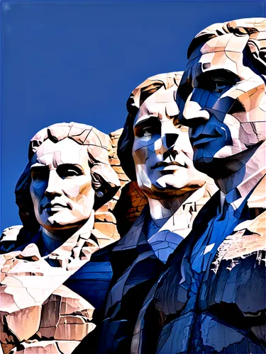 jefferson monument,monuments,forefathers,figureheads,presidents,founding,lincoln monument,statues,triumvirate,thomas jefferson,busts,lincoln memorial,three pillars,rushmore,stone statues,constitutions,jefferson,presidentialism,presidencies,historic monuments,Illustration,Japanese style,Japanese Style 06