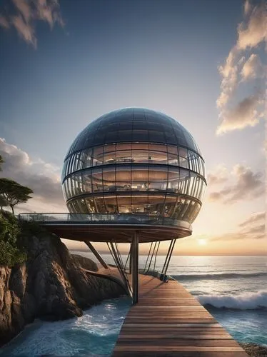 futuristic architecture,house of the sea,chemosphere,tropical house,futuristic art museum,biosphere,Photography,General,Natural