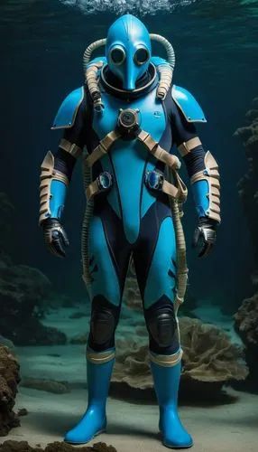 aquanaut,divemaster,sea devil,scuba,sea god,god of the sea,marine animal,aquatic,sea man,buoyancy compensator,water police,diveevo,under sea,scuba diving,diver,coral guardian,nemo,aquatic animal,deep sea diving,blue planet,Photography,General,Fantasy