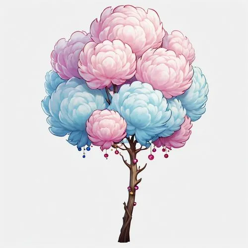 flower tree,blossom tree,cherry blossom tree,flourishing tree,flowers png,blooming tree,Illustration,Abstract Fantasy,Abstract Fantasy 11