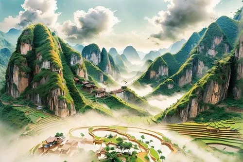 mountainous landscape,cartoon video game background,fantasy landscape,kaitos,landscape background,alfheim