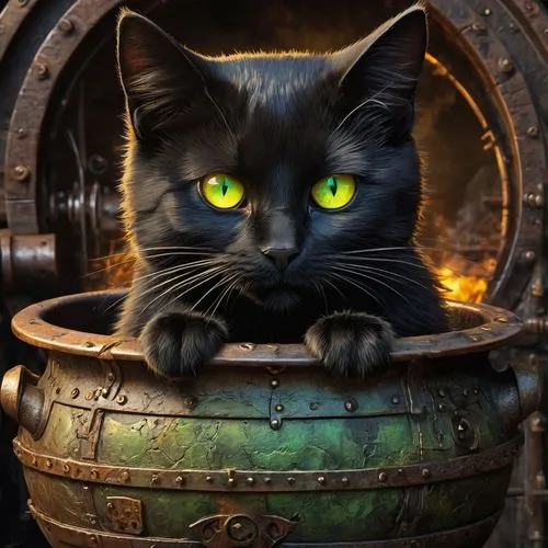 cauldron,cathala,salem,kittani,cat warrior,nederpelt,Conceptual Art,Fantasy,Fantasy 25