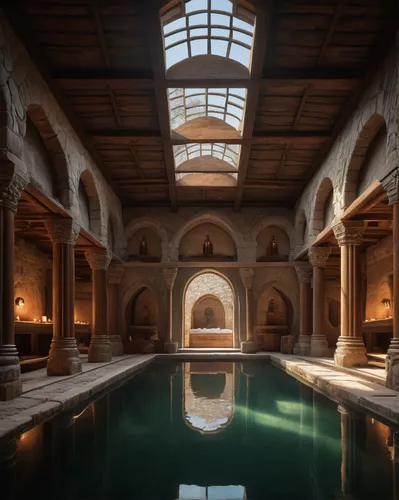 roman bath,thermal bath,thermae,spa,baths,day-spa,marble palace,infinity swimming pool,pool house,riad,swimming pool,hotel de cluny,floor fountain,bath,cistern,spa water fountain,luxury bathroom,ancient roman architecture,day spa,persian architecture,Photography,General,Natural