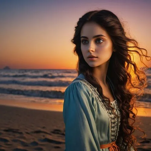 girl on the dune,maryan,tamanna,carice,beren,eretria,Art,Classical Oil Painting,Classical Oil Painting 25