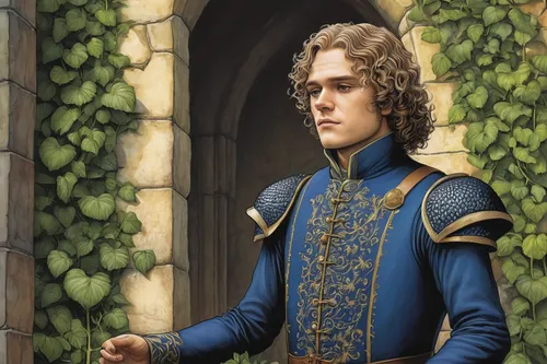 male elf,tyrion lannister,htt pléthore,athos,prince of wales,king caudata,cullen skink,melchior,portrait background,door husband,fantasy portrait,imperial coat,benedict herb,robert harbeck,king arthur,bellini,camelot,heroic fantasy,grape-hyacinth,cuirass,Illustration,Children,Children 03