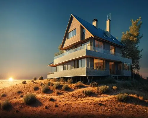 dunes house,wooden house,timber house,3d rendering,cubic house,dune ridge,beach house,inverted cottage,beachhouse,cube house,danish house,eco-construction,digital compositing,admer dune,cube stilt houses,summer house,holiday home,render,house by the water,summer cottage