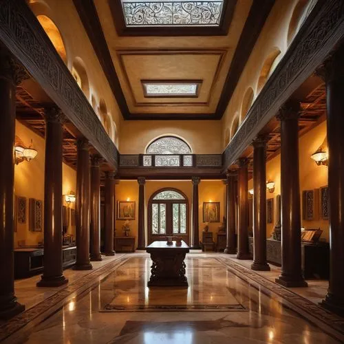 entrance hall,foyer,hallway,corridor,lobby,pinacoteca,hall of nations,hotel hall,hall,galleries,teylers,corridors,qasr al watan,royal interior,cochere,atriums,gallery,anteroom,enfilade,amanresorts,Illustration,Realistic Fantasy,Realistic Fantasy 45