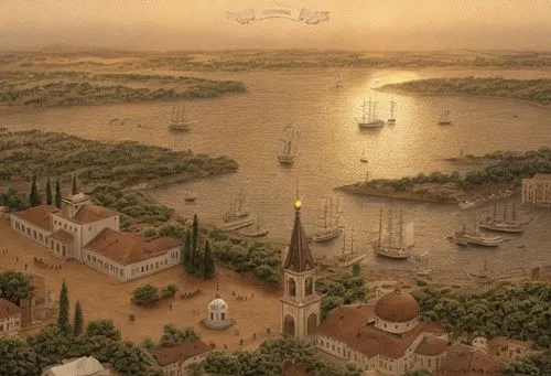 constantinople,airships,venetian lagoon,lev lagorio,regatta,boat landscape,thimble islands,ancient city,hanseatic city,caravel,sailboats,nile river,sailing ships,vizcaya,monkey island,sailing boats,an island far away landscape,sea fantasy,nile,lavezzi isles,Architecture,Urban Planning,Aerial View,Urban Design