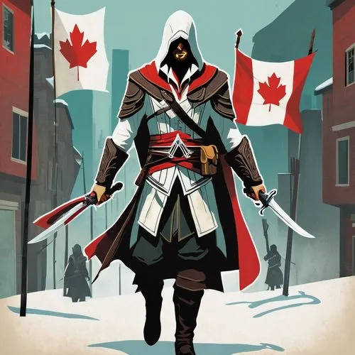 ezio,pancanadian,kenway,canada,cdn,templars,Illustration,Vector,Vector 08