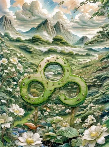 anahata,celtic tree,serpent,mantra om,flora abstract scrolls,rod of asclepius,mother earth,green snake,oil on canvas,flow of time,curlicue,flying snake,spiral background,natura,mountain spring,green tree snake,swirling,lord who rings,serpentine,tendril