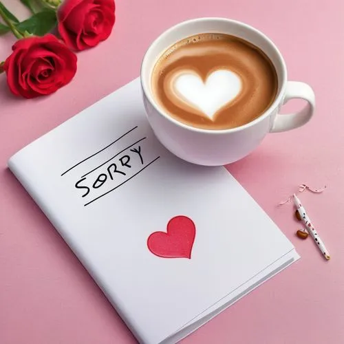 i love coffee,love message note,screw,apology,apologie,coffee background,Illustration,Japanese style,Japanese Style 01