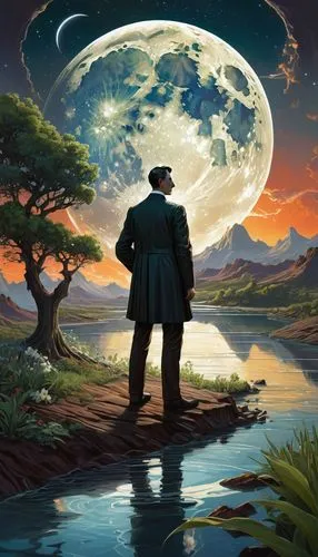 mordenkainen,sci fiction illustration,pilgrim,baskerville,violinist violinist of the moon,the wanderer,schuitema,fantasy picture,astronomer,giacchino,discworld,astrobiologist,man silhouette,carnacki,morpheus,prospero,ufologist,claypool,schuiten,tychowo,Conceptual Art,Fantasy,Fantasy 18