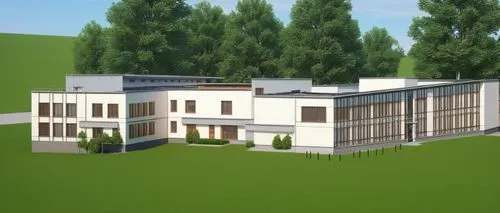 3d rendering,modern house,sketchup,revit,passivhaus,school design,Photography,General,Realistic