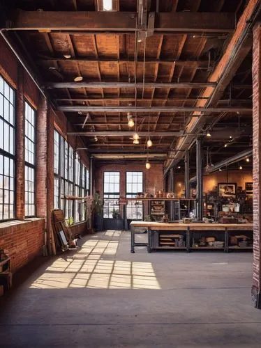 lofts,loft,brickyards,dogpatch,packinghouse,brickworks,warehouse,lumberyard,warehouses,officine,metalworks,brewhouse,freight depot,factory hall,millyard,wooden beams,taproom,usine,headworks,brewpubs,Illustration,Japanese style,Japanese Style 09