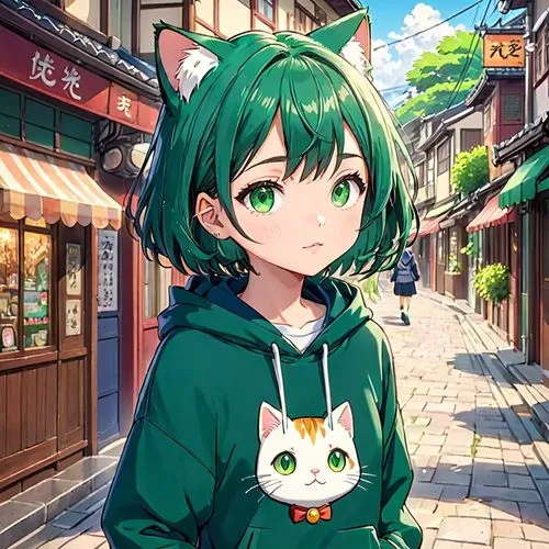 yotsuba,hina,neko,street cat,takagaki,kaban,midori,momoka,saeeda,nya,yanun,sanae,ueki,koigi,orin,chiya,cat's cafe,pinya,nyan,miriya,Anime,Anime,Traditional