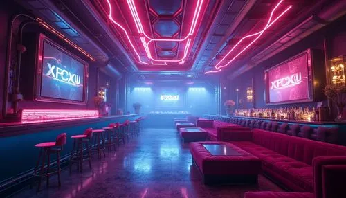 retro diner,neon coffee,nightclub,neon cocktails,neon drinks,ufo interior,diner,clubcorp,piano bar,neon tea,cinema strip,spaceland,80's design,neon arrows,neon light,eatery,neon lights,neon light drinks,cinema 4d,empty interior,Photography,General,Realistic