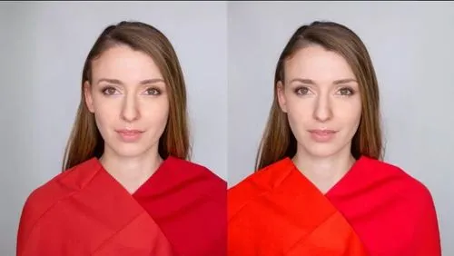 two women in red shirts are posing for a po,stereograms,stereoscopic,sarikaya,stereogram,depigmentation,milioti