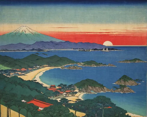 cool woodblock images,japan landscape,woodblock prints,honzen-ryōri,japanese art,fujiyama,fuji,travel poster,japan,osaka bay,landscape with sea,picture collection,miyajima,japan pattern,wakayama,japanese waves,japanese background,japanese wave,tsukemono,kumano kodo,Art,Classical Oil Painting,Classical Oil Painting 30