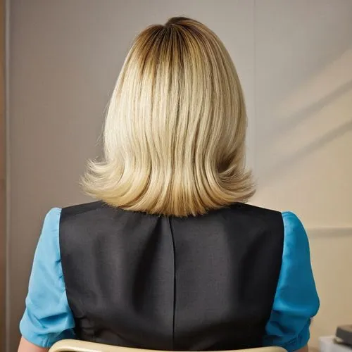 blonde woman reading a newspaper,back of head,business woman,businesswoman,blonde on the chair,woman's backside,bolero jacket,office chair,blonde sits and reads the newspaper,academic dress,blonde woman,shoulder pads,secretary,tailor seat,pantsuit,business girl,woman in menswear,barrister,girl from behind,civil servant,Photography,General,Realistic