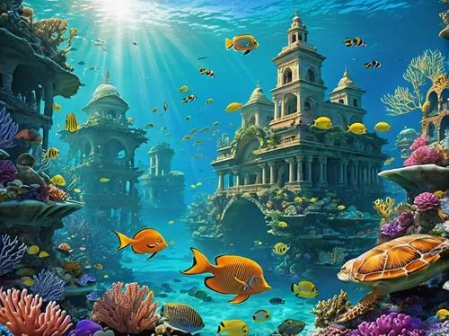 aquarium,underwater landscape,underwater playground,coral reef,underwater background,underwater oasis,ocean underwater,underwater world,under the sea,under sea,aquarium decor,sunken church,ocean floor,aquarium inhabitants,school of fish,house of the sea,coral reefs,aquariums,reef tank,cube sea,Photography,General,Realistic