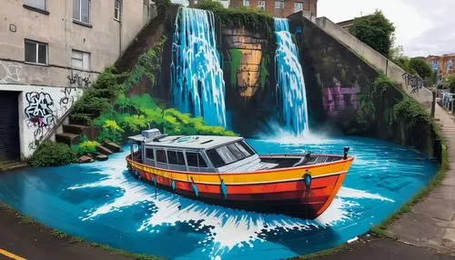 graffiti art,3d art,street art,urban street art,streetart,jet d'eau,Conceptual Art,Graffiti Art,Graffiti Art 07