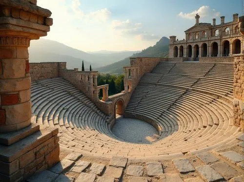 ancient theatre,amphitheatre,amphitheater,roman theatre,coliseo,coliseum,amphitheatres,colisee,gladiatorial,open air theatre,amphitheaters,roman coliseum,the forum,theatre stage,theater stage,aspendos,arenas,delphi,atlas theatre,immenhausen,Photography,General,Realistic