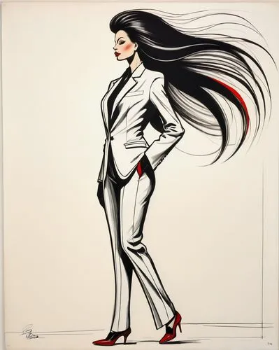 fashion vector,spiegle,art deco woman,scarfe,sprint woman,blasetti,strutted,cruella de ville,flamenco,ogilvy,fashion sketch,woman in menswear,woman walking,stiletto-heeled shoe,pretty woman,stiletto,femme fatale,pinstripe,drawing mannequin,shibusawa,Art,Artistic Painting,Artistic Painting 01