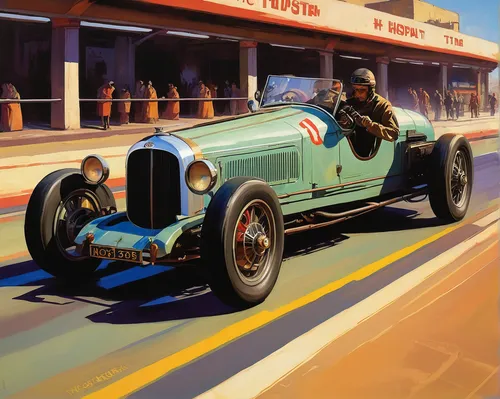 Tense driver racing against time to reach the hospital.,auburn speedster,automobile racer,delage d8-120,jaguar c-type,austin 7,lotus seven,vintage cars,bugatti type 51,packard patrician,caterham 7,vin