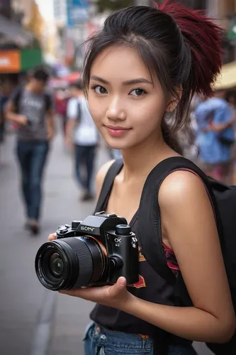 a girl with a camera,portrait photographers,dslr,mirrorless interchangeable-lens camera,nikon,camera photographer,photographer,camera,photo-camera,full frame camera,digital slr,canon 5d mark ii,photo camera,portrait photography,slr camera,camera accessories,photo contest,camera accessory,sony alpha 7,photographic background,Conceptual Art,Fantasy,Fantasy 03