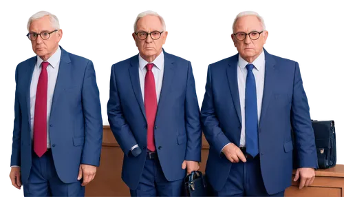 Lawyers, courtroom scene, mature men, suits, ties, glasses, briefcases, confident posture, standing, hands behind back, serious facial expression, detailed wrinkles, middle-aged, realistic, cinematic 