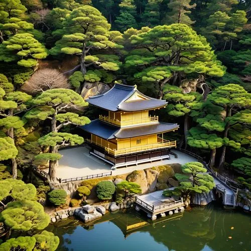 the golden pavilion,golden pavilion,kinkakuji,ginkaku-ji temple,kinkakuji temple,kyoto,Photography,General,Natural