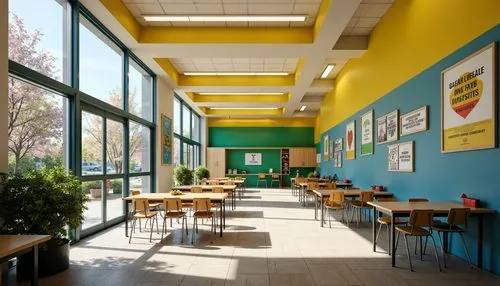 school design,cafeteria,children's interior,lunchroom,lunchrooms,daylighting,canteen,tdsb,cafeterias,classrooms,cafeteros,shorecrest,northridge,schoolrooms,sunnyvale,prekindergarten,cantine,refectory,servery,collaboratory