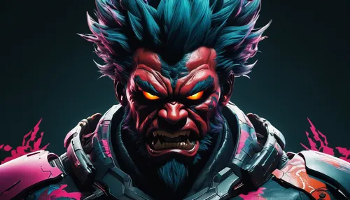 rooster head,maul,jackal,katakuri,vector art,pink vector,vector illustration,phoenix rooster,pink quill,poseidon god face,painted dragon,brute,angry man,shaman,warlord,game illustration,custom portrait,hand digital painting,leopard's bane,goki,Photography,Artistic Photography,Artistic Photography 05