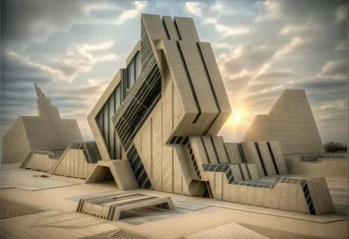 morphosis,futuristic architecture,ziggurat,libeskind,hejduk,futuristic art museum,brutalism,modern architecture,ziggurats,arcology,3d rendering,bjarke,gehry,lasdun,arhitecture,ordos,cubic house,tschumi,kirrarchitecture,habitat 67