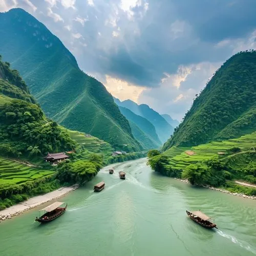 vietnam,yangtze,tamenglong,river landscape,ha giang,guizhou,yangshao,mountainous landscape,mekong,sichuan,huadong,viet nam,green landscape,yunnan,rice fields,haicang,mekong river,laos,aaaa,salween