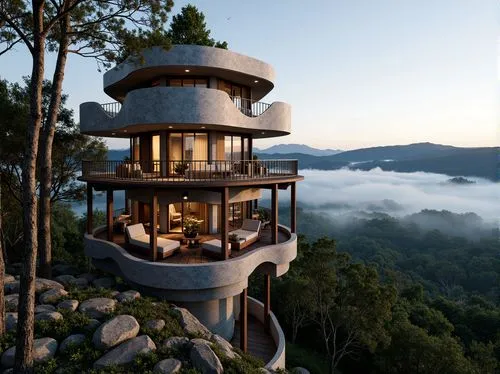 tree house hotel,lookout tower,observation tower,tree house,treehouse,house in mountains,treehouses,house in the mountains,observation deck,watch tower,the observation deck,forest house,tailandia,dreamhouse,fire tower,the cabin in the mountains,cubic house,beautiful home,stone pagoda,tigers nest